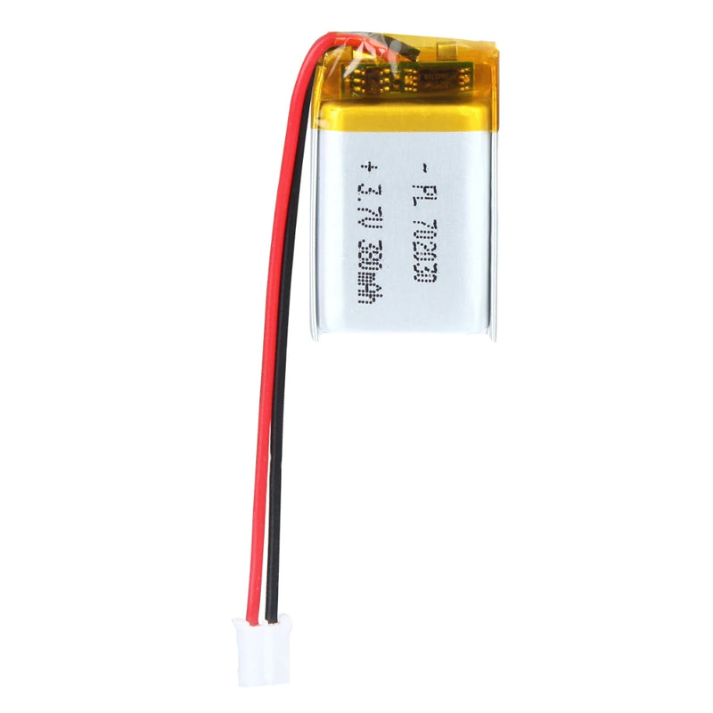 Cargue la imagen en el visor de la galería, [PH2.0-JST Connector][702030] Universal 380mAh 3.7V Rechargeable Li-Ion Lithium Polymer Battery - Polar Tech Australia
