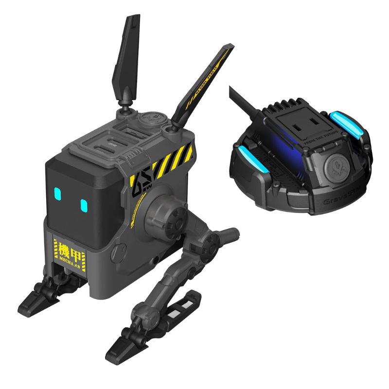 Cargue la imagen en el visor de la galería, GravaStar Power Strip + GravaStar 65W USB C Charger, Alpha65 Robot Fast GaN Charger Block, 3-Port Fast Power Adapter, Foldable Compact Wall USB C Charge
