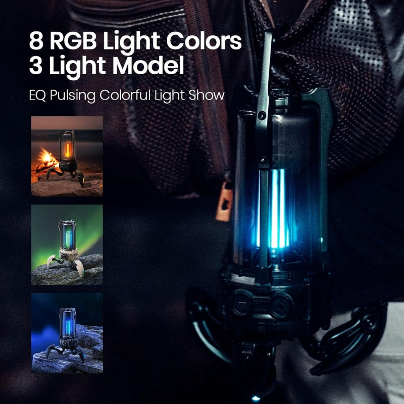 Cargue la imagen en el visor de la galería, GravaStar Supernova Bluetooth Wireless Speaker with LED Table Lamp Speaker, 9H Playtime, TWS Pairing
