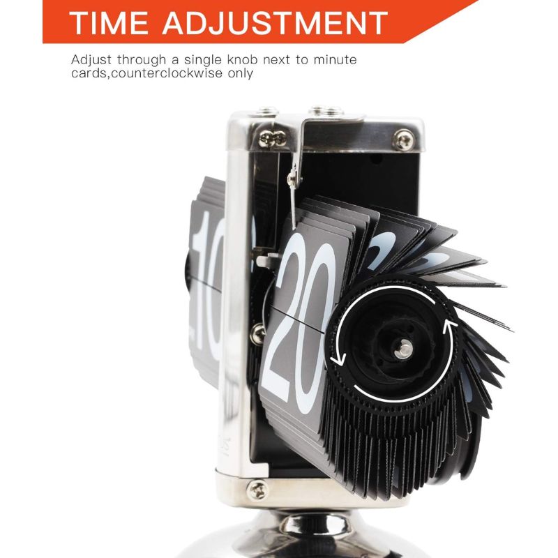 Cargue la imagen en el visor de la galería, Flip Desk Shelf Clock - Classic Mechanical-Digital Display Battery Powered
