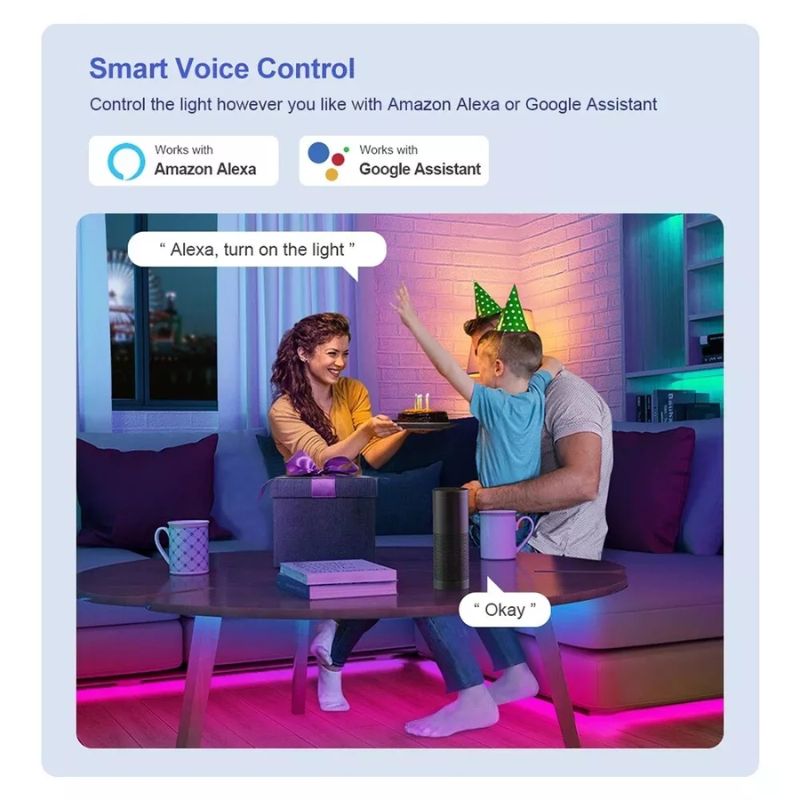 Cargue la imagen en el visor de la galería, RGB Lighting TV LED Backlights USB Backlight Strip 300CM WiFi &amp; Remote Control
