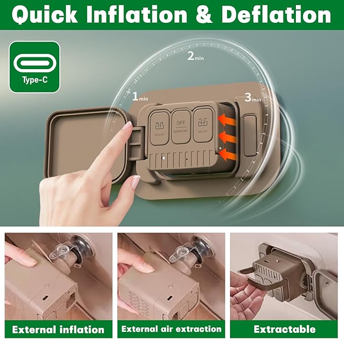 Chargez l'image dans la visionneuse de la galerie, [Bulit-in Pump][Queen Size / 1.5M Wide] Electrical Rechargeable Self Inflating Lightweight Air Bed Mattress - Polar Tech Australia

