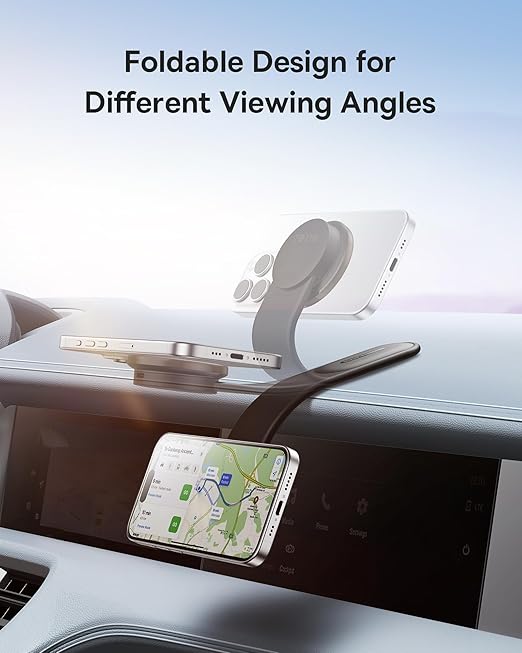 Load image into Gallery viewer, [L15B] Magsafe Compatible QI 15W Wireless Charging Foldable Magnet Magnetic Dashboard Charger &amp; Mount Holder - Polar Tech Australia
