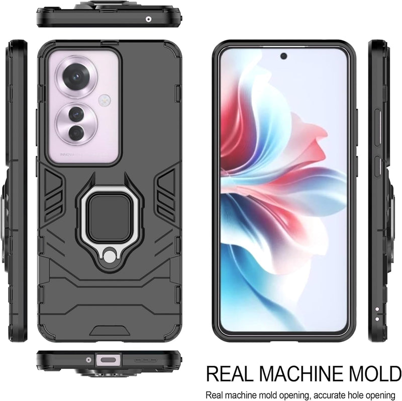 Chargez l&#39;image dans la visionneuse de la galerie, OPPO Reno11 F 5G (CPH2603) - Heavy Duty Armor Case With Ring Holder Stand - Polar Tech Australia
