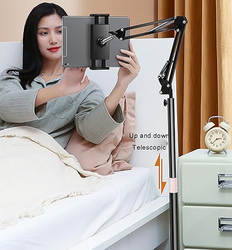 Chargez l&#39;image dans la visionneuse de la galerie, [PT-X52] Universal Flexible Adjustable Floor Mobile Phone Tablet Holder Stand

