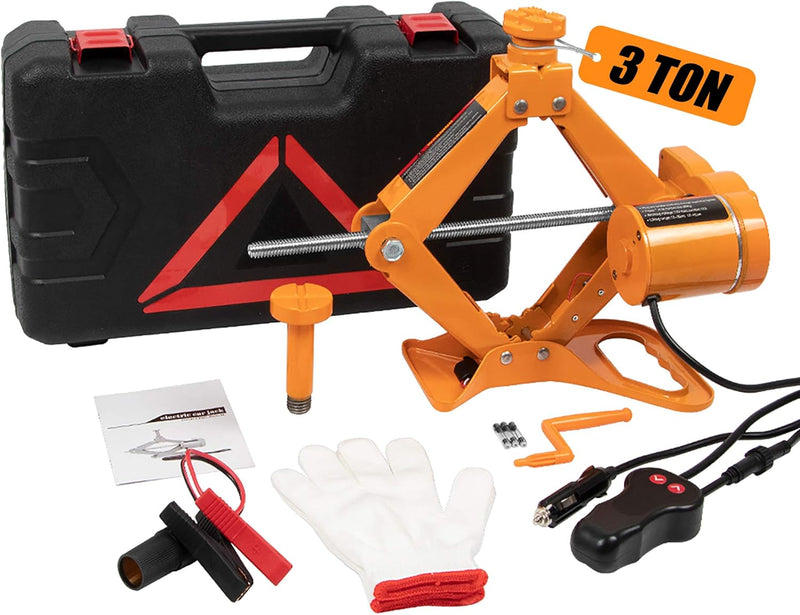 Chargez l&#39;image dans la visionneuse de la galerie, 3 Ton Electric Car Jack 12V Scissor Jack for Sedan and SUV, Portable &amp; Waterproof, LED Light, Safety Features - Polar Tech Australia
