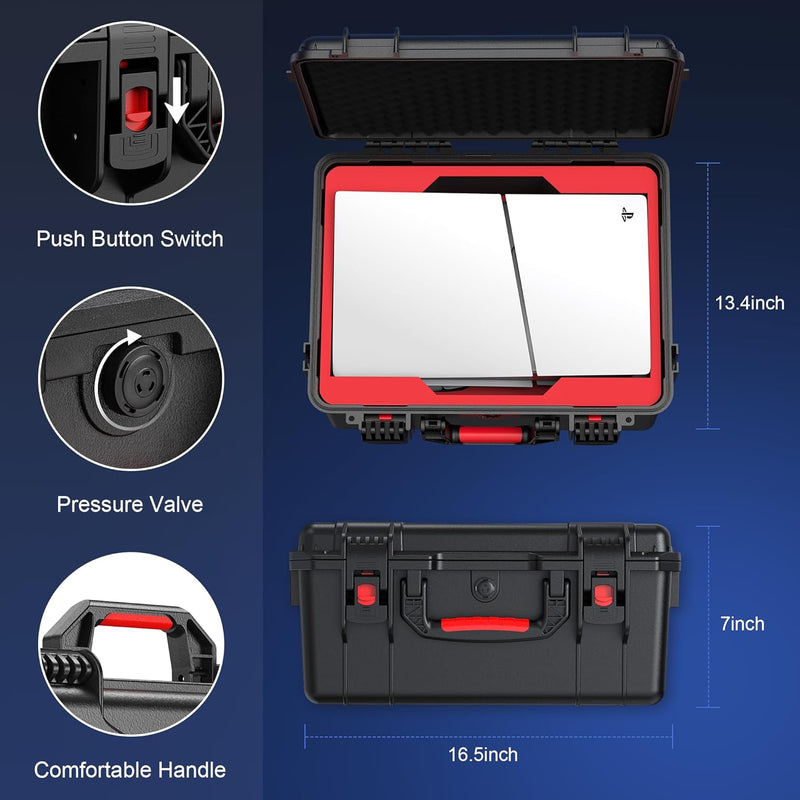 Chargez l&#39;image dans la visionneuse de la galerie, SONY PlayStation 5 Slim / PS5 Slim - Heavy Duty Waterproof All-in-one Multifunction Durable Carry Box Travel Storage Suitcase
