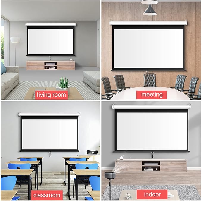 Chargez l&#39;image dans la visionneuse de la galerie, Foldable Auto-Lock Projector Wall Screen 16:9 Support 4K FHD 3D For Indoor Office Presentation Home Theater
