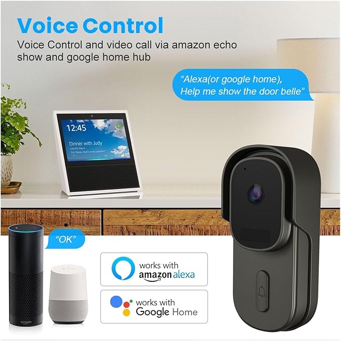 Load image into Gallery viewer, [Tuya Smart Home][With Chime] Tuya 1080P IP66 Wireless Remote Home Video Voice Intercom WIFI Doorbell
