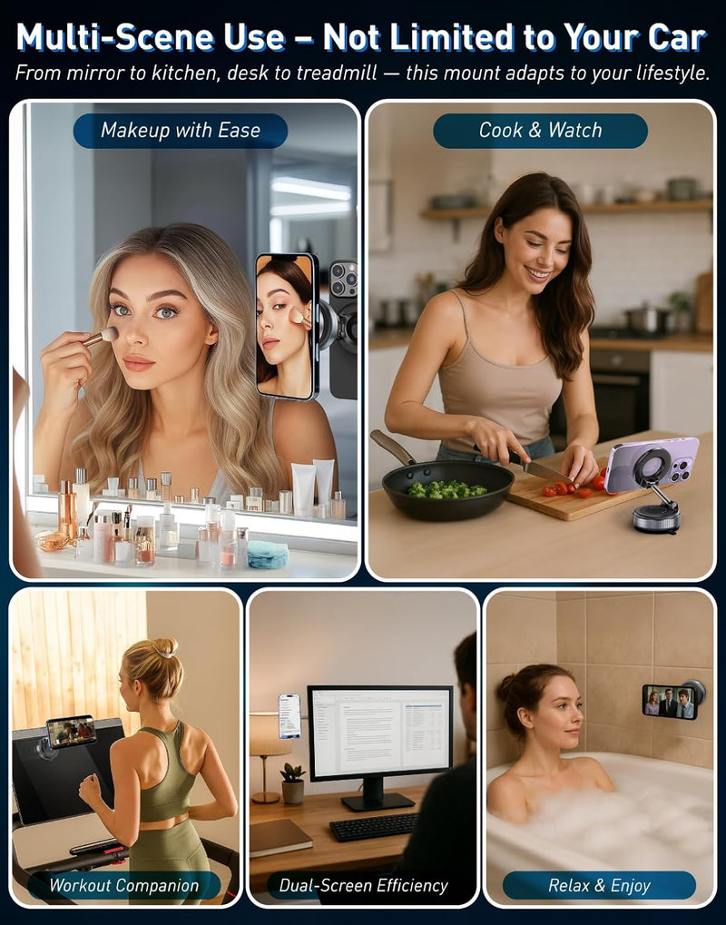 Load image into Gallery viewer, [PT-104] Epoxy Suction Magnetic Car Holder 360° Rotation for Car Dashboard &amp; Wind Screen Strong Magnet
