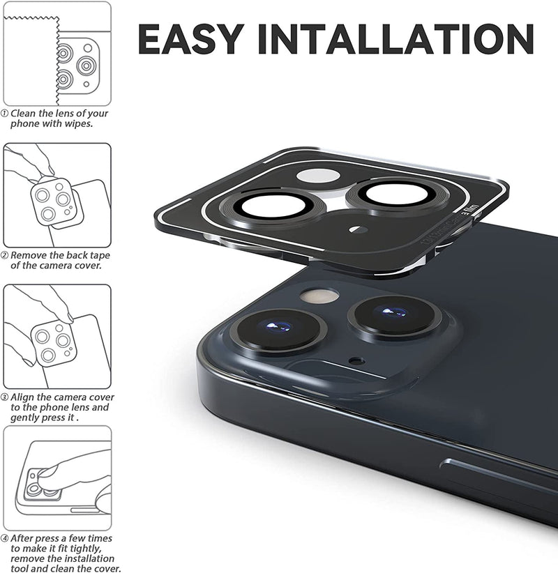 Load image into Gallery viewer, [Black Aluminium Alloy] iPhone 13 Pro &amp; 13 Pro Max Back Rear Camera Lens Glass Protector - Polar Tech Australia
