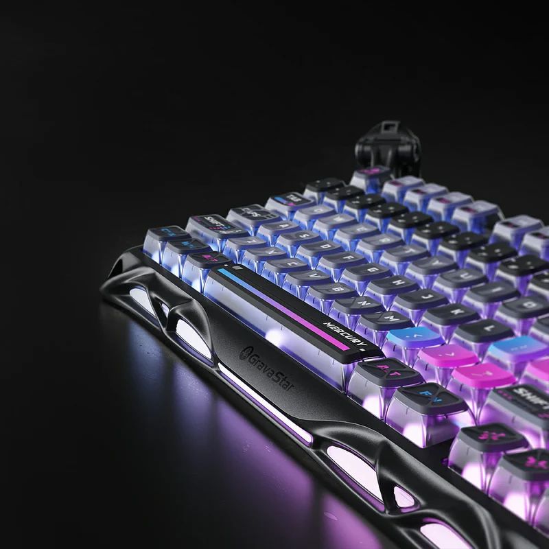 Cargue la imagen en el visor de la galería, Gravastar Mercury K1 Pro 75% Wireless Mechanical Gaming Keyboard Aluminum Alloy Material With RGB Lighting
