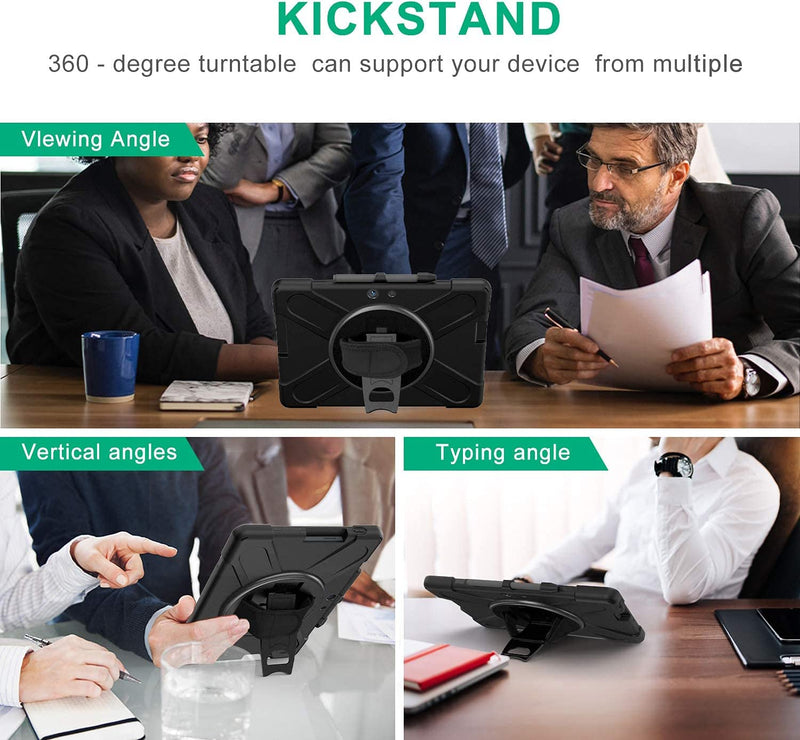 Load image into Gallery viewer, Microsoft Surface Go 1/2/3/4 - 360 Degree Rotate Shockproof Heavy Duty Tough Stand Case Cover With Strap &amp; Pen Holder - Polar Tech Australia
