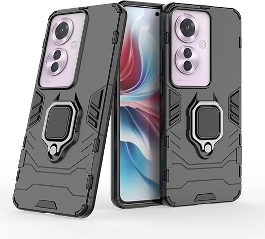 Chargez l&#39;image dans la visionneuse de la galerie, OPPO Reno11 F 5G (CPH2603) - Heavy Duty Armor Case With Ring Holder Stand - Polar Tech Australia
