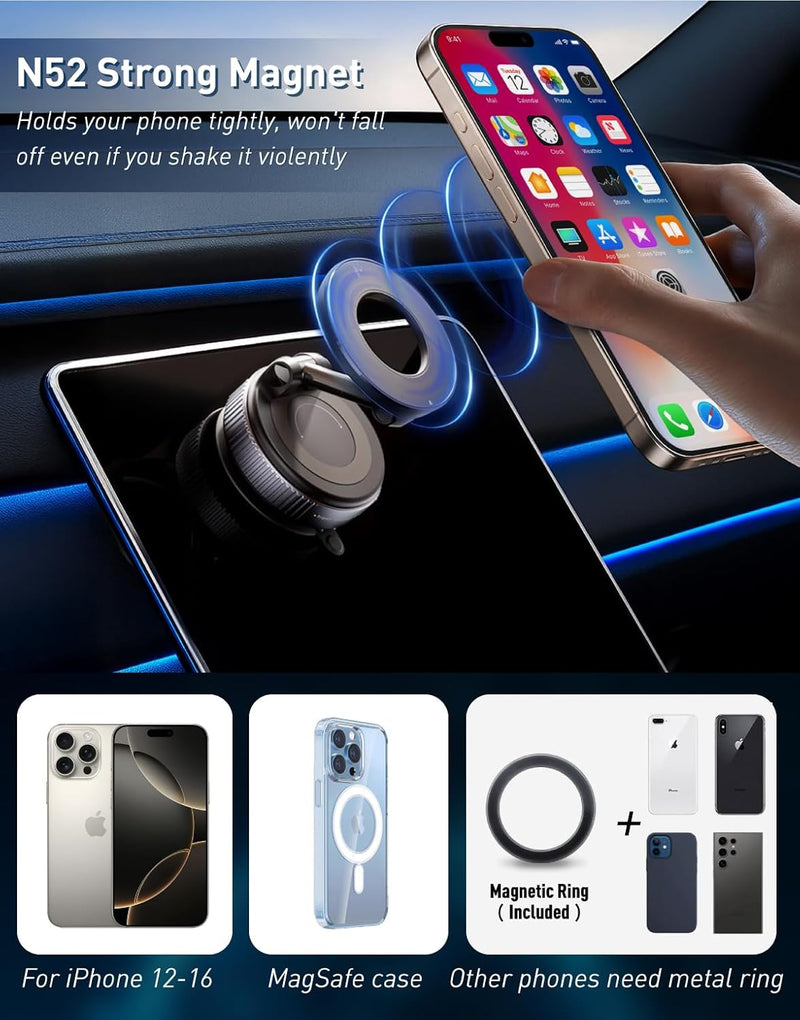 Load image into Gallery viewer, [PT-104] Epoxy Suction Magnetic Car Holder 360° Rotation for Car Dashboard &amp; Wind Screen Strong Magnet
