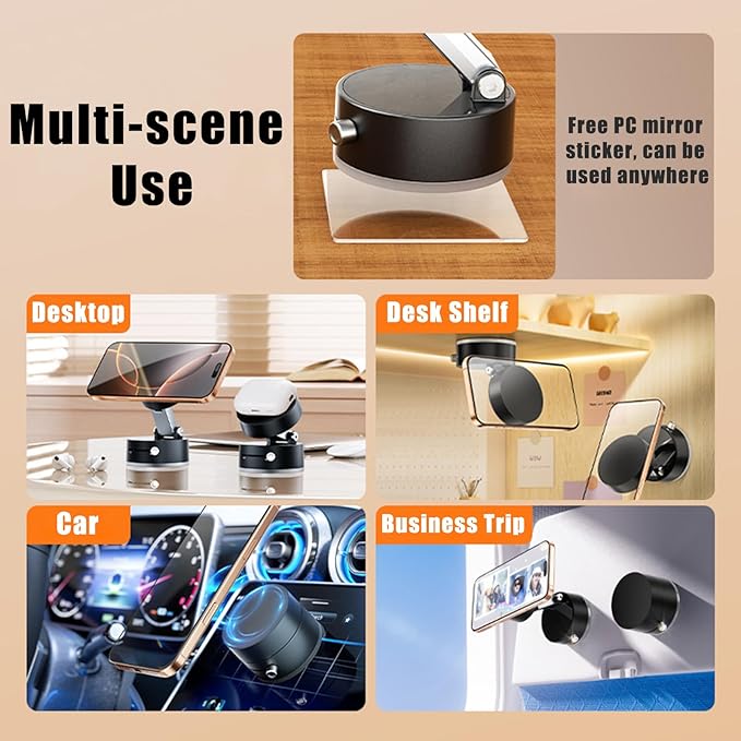 Chargez l&#39;image dans la visionneuse de la galerie, [A2] Universal Super Strong Secure Vacuum Suction MagSafe Compatible Magnet Phone in-Car Holder - Polar Tech Australia

