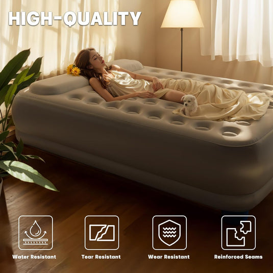[Bulit-in Pump][Queen Size / 1.5M Wide] Electrical Rechargeable Self Inflating Lightweight Air Bed Mattress - Polar Tech Australia