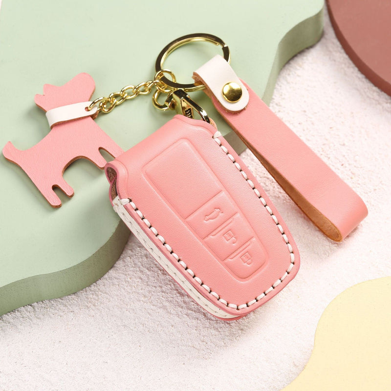 Chargez l&#39;image dans la visionneuse de la galerie, Toyota Genuine Leather Full Protection Car Key Fob Case Cover For Aygo, Yaris, Corolla, C-HR, Camry, GT86, GR Supra, Prius, Prado, Mirai, RAV4, Land Cruiser, Hilux, Proace

