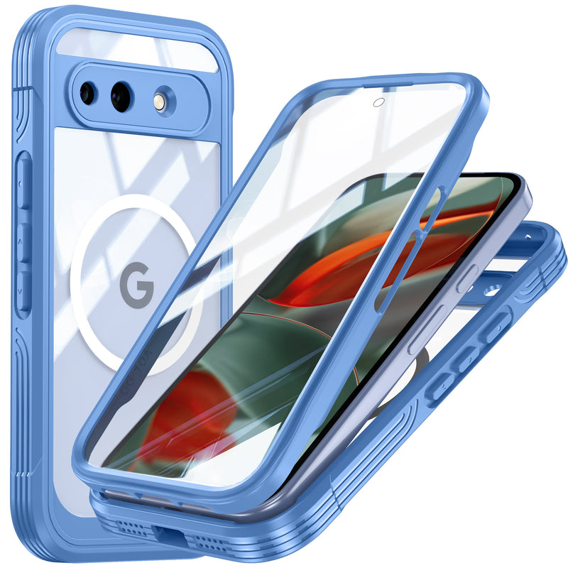 Cargue la imagen en el visor de la galería, [Magsafe Compatible][Built-in Glass Screen Protector] Google Pixel 10A - Transparent Full Covered Shockproof Lifeproof Series Case - Polar Tech Australia
