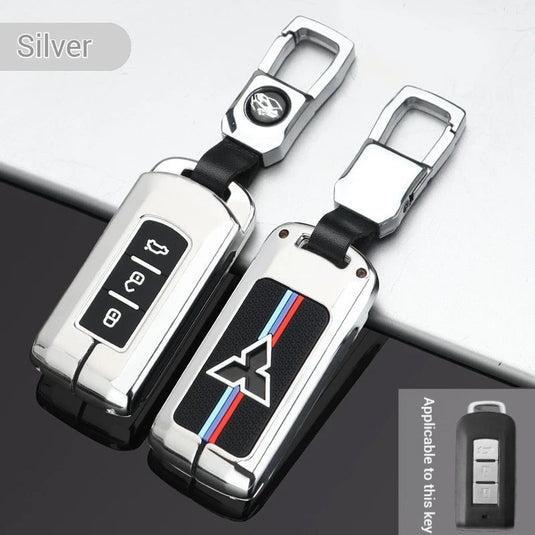 Mitsubishi Zinc Alloy + Silicone Car Key Fob Case Cover For Outlander, Eclipse Cross, ASX, Pajero, Lancer
