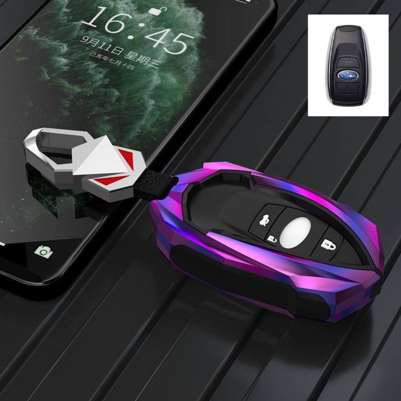 Chargez l&#39;image dans la visionneuse de la galerie, Subaru Mech-style Metal + TPU Full Protection Car Key Fob Case Cover For Outback, Forester, Impreza, WRX, XV, Crosstrek, Legacy
