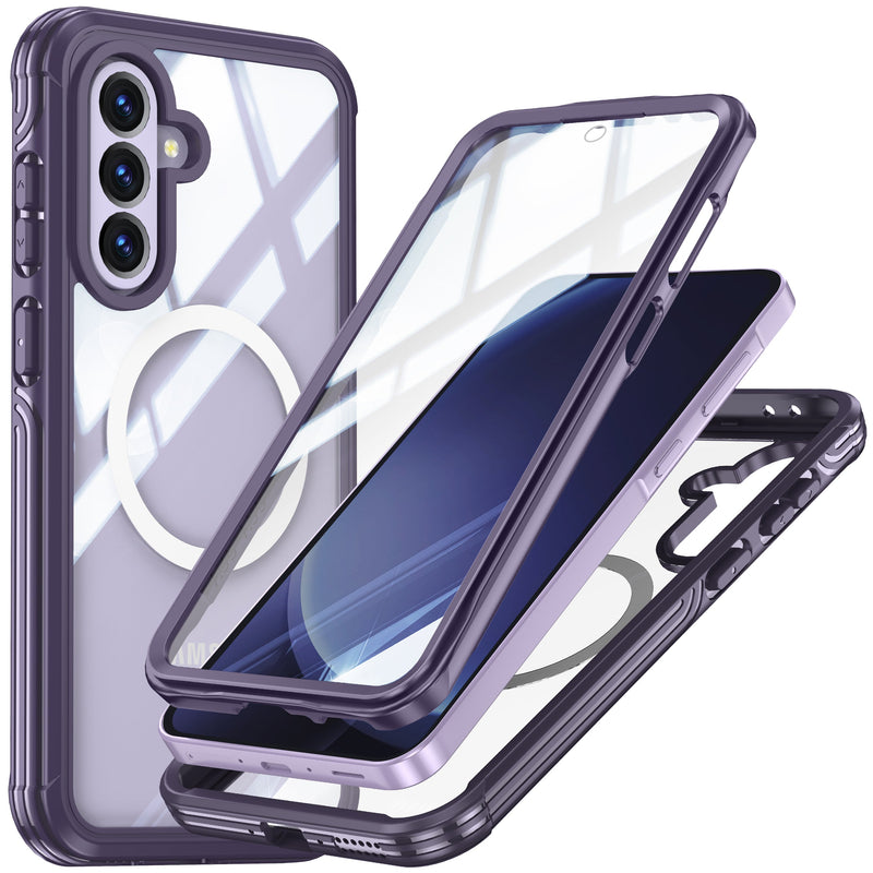 Load image into Gallery viewer, [Magsafe Compatible] Samsung Galaxy A36 &amp; A37 &amp; A56 - 9H Glass Three-proof Full Cover Heavy Duty Series Case - Polar Tech Australia
