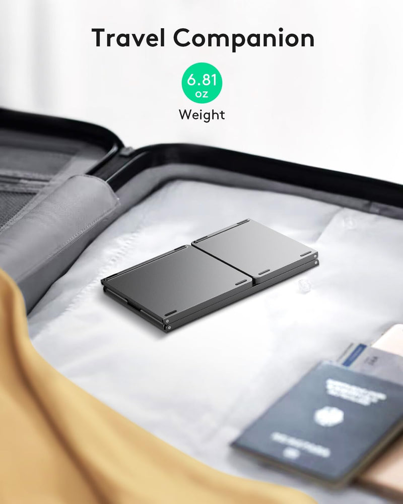 Load image into Gallery viewer, Foldable Bluetooth Keyboard with Touchpad Portable Wireless Keyboard , Rechargeable Full Size Ultra Slim Pocket Folding Keyboard for Android Windows iOS Tablet And Mobile Phone - Polar Tech Australia
