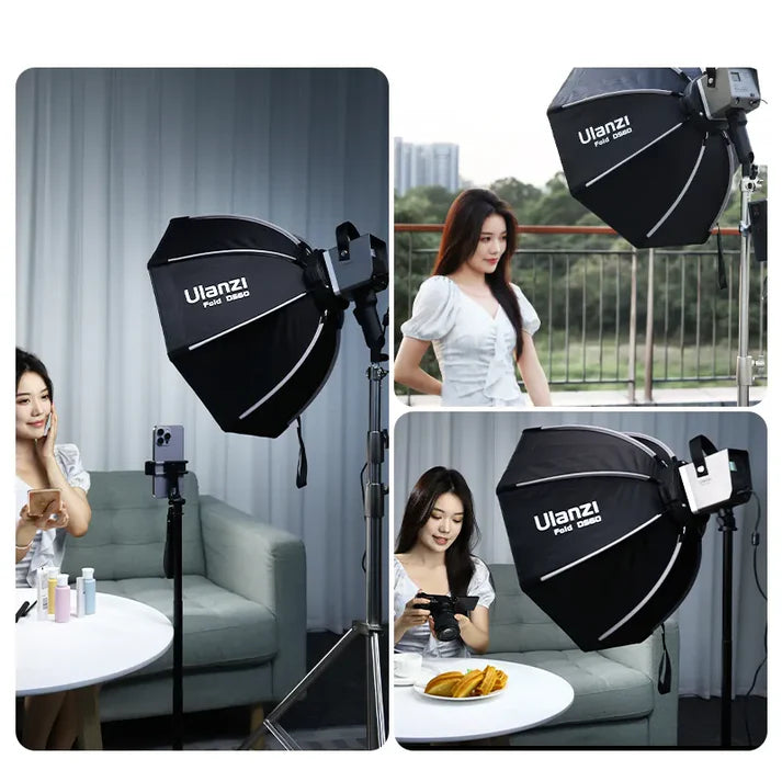 Cargue la imagen en el visor de la galería, Ulanzi 40cm / 60cm Quick Release Octagonal Softbox with Mini Bowens Mount
