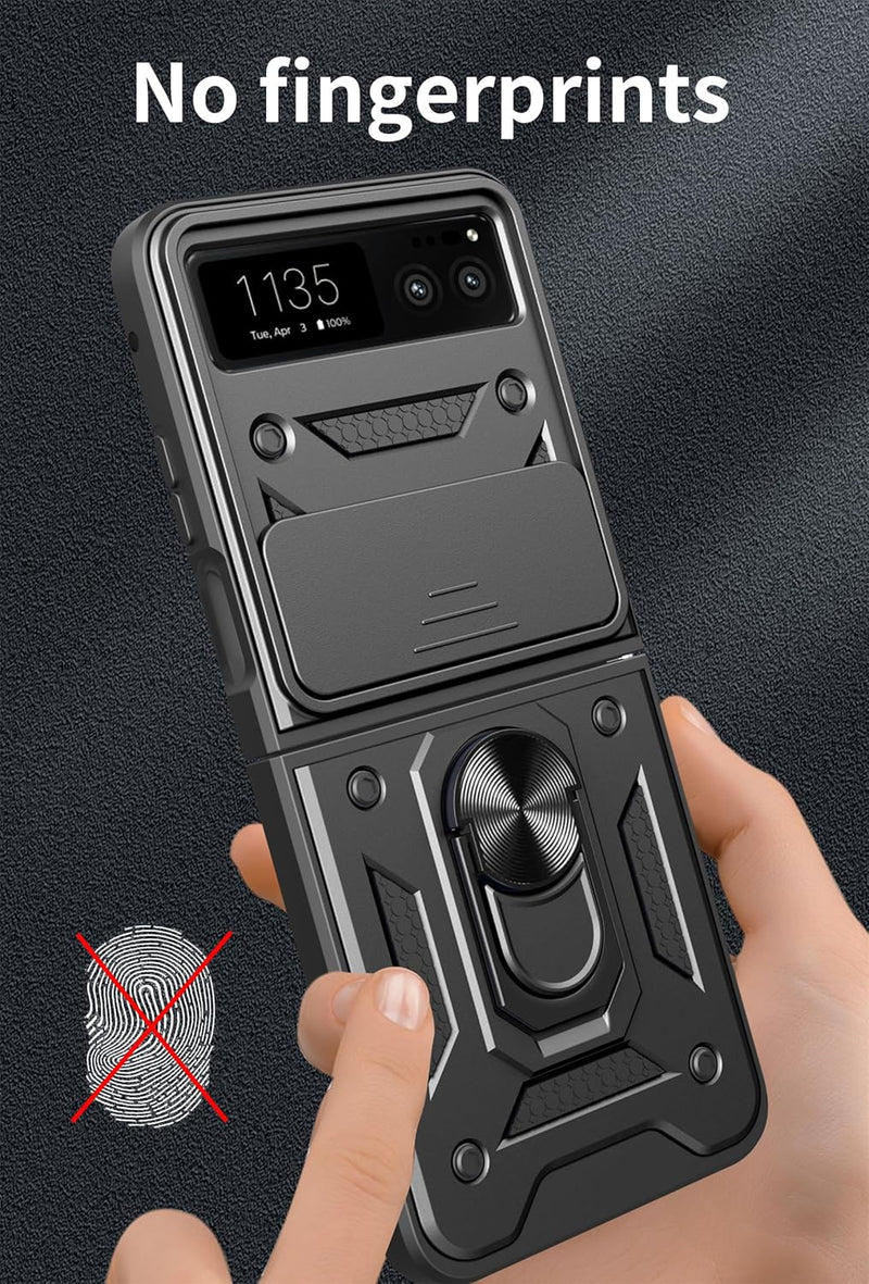 Chargez l&#39;image dans la visionneuse de la galerie, [Sliding Camera Cover][Built-in Stand] Motorola Moto Razr 40/Razr 2023 - Military Grade Hard PC Rugged Heavy Duty Case - Polar Tech Australia
