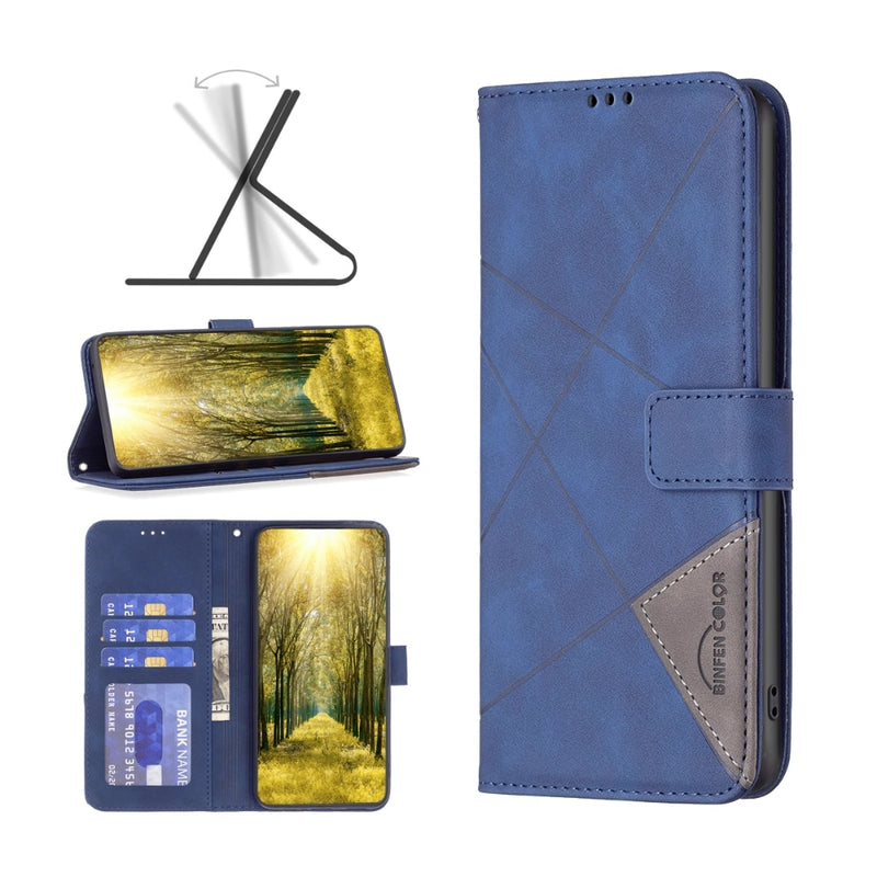 Load image into Gallery viewer, Apple iPhone 17 Air - Rhombus Texture Magnetic Leather Phone Case

