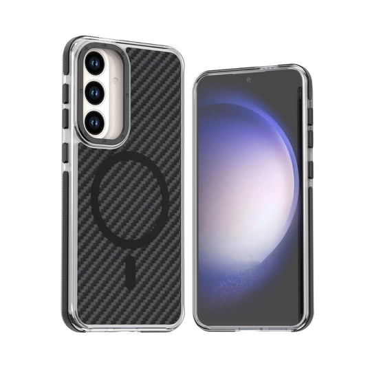 Samsung Galaxy S26 FE - Dual-Tone Carbon Fiber Texture MagSafe Phone Case