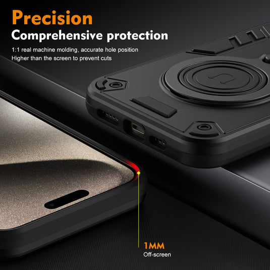 Nothing Phone (2a) Plus - Metal Ring 360 Degree Rotating Holder PC Hybrid TPU Phone Case - Polar Tech Australia