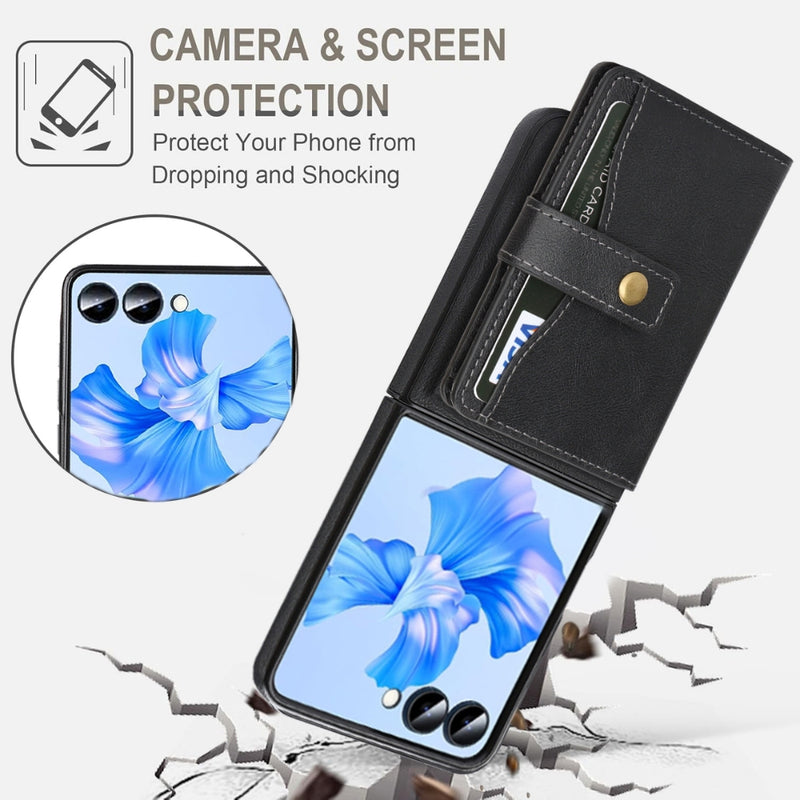 Cargue la imagen en el visor de la galería, Samsung Galaxy Z Flip8 5G - MagSafe Magnetic Wallet Phone Case with Side Card Holder
