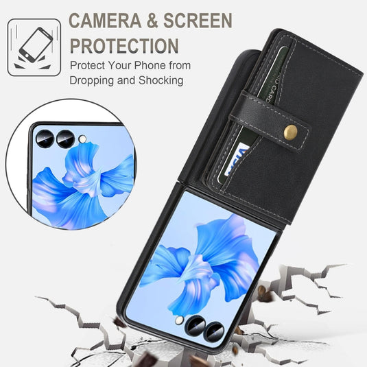 Samsung Galaxy Z Flip8 5G - MagSafe Magnetic Wallet Phone Case with Side Card Holder