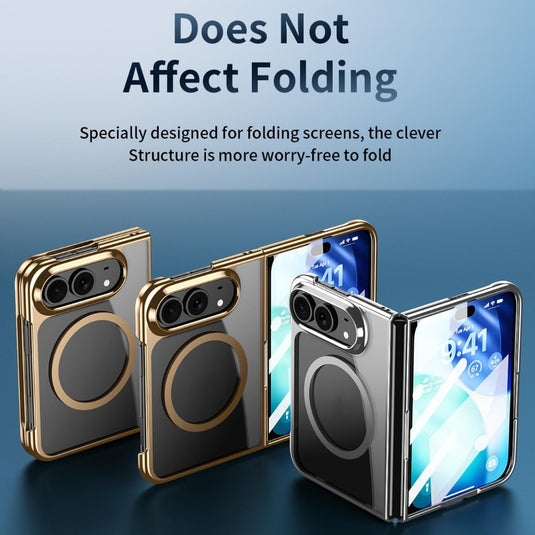Apple iPhone Ultra - Clear Plated Magnetic Integrated Film Phone Case