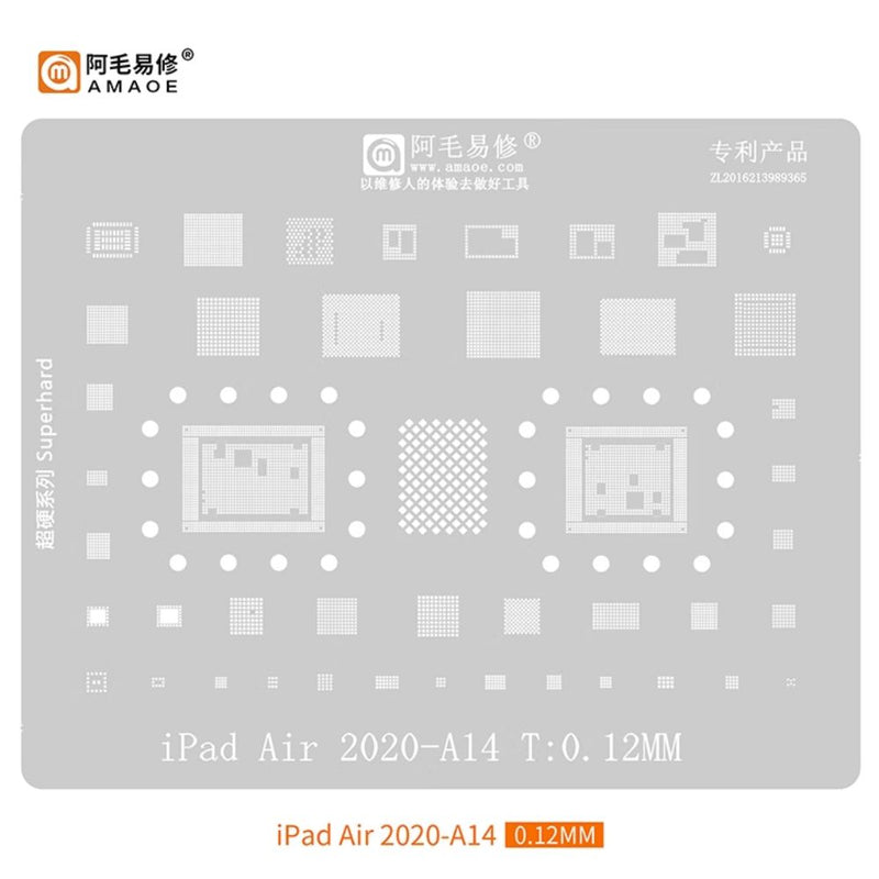 Load image into Gallery viewer, [Amaoe] [Stencil] BGA Reballing Solder Paste Stencil For iPad/iPad2/3/4/5/Air 2/PRO/iPad mini 1/2/3/4/ Soldering Mesh - Polar Tech Australia
