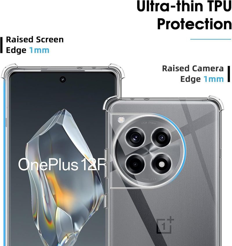 Chargez l&#39;image dans la visionneuse de la galerie, OnePlus 1+12/12R - AirPillow Cushion Transparent Soft Clear TPU Four Corners Protective Case - Polar Tech Australia
