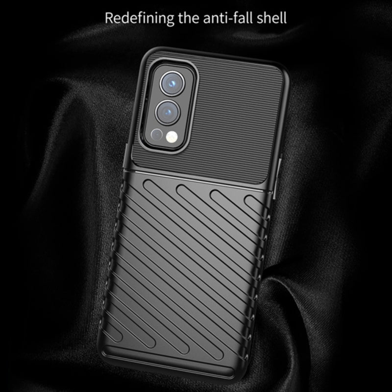 Chargez l&#39;image dans la visionneuse de la galerie, OnePlus Nord CE - Thunder Series Twill Texture Thickened Anti-fall Protection TPU Case
