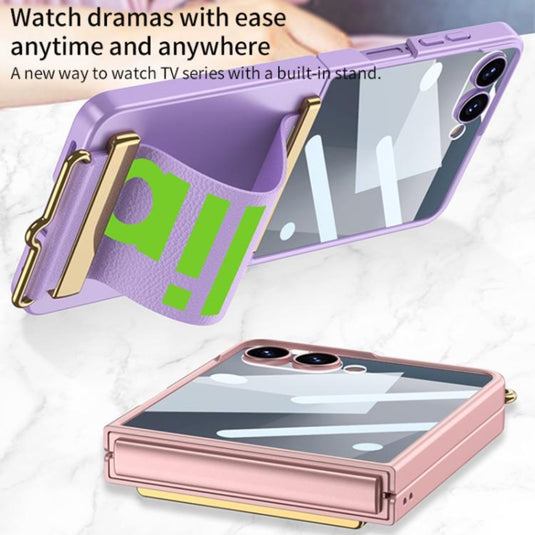 Samsung Galaxy Z Flip7 5G - Integrated Ultra-thin Wristband Holder Phone Case