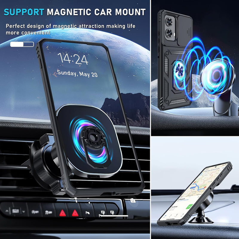 Cargue la imagen en el visor de la galería, [Ring Rotating Stand][Camera Lens Cover] Motorola Moto Edge 2024 - Shield Shockproof Rugged Heavy Duty Case - Polar Tech Australia
