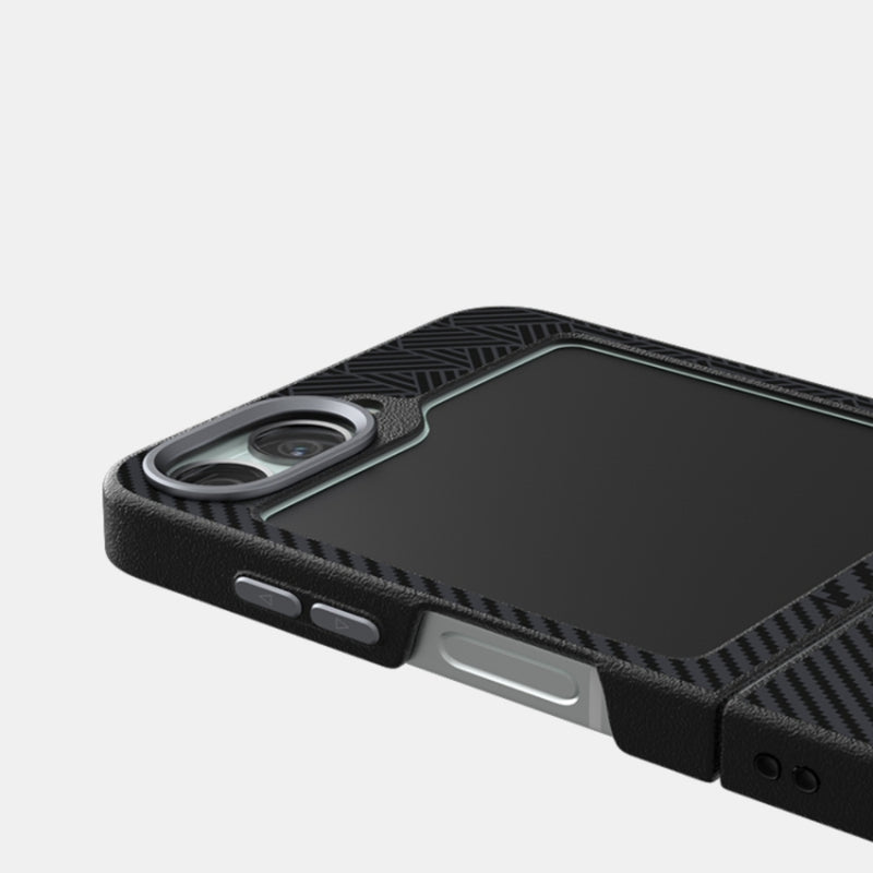 Chargez l&#39;image dans la visionneuse de la galerie, Samsung Galaxy Z Flip 6 (SM-F741)  - Carbon Fiber Series 6D Micro Relief MagSafe Phone Case - Polar Tech Australia
