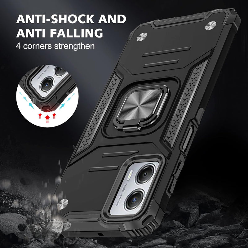 Cargue la imagen en el visor de la galería, [Magnetic Rotable Kickstand] Motorola Moto G53 - Shield Shockproof Rugged Heavy Duty Case - Polar Tech Australia
