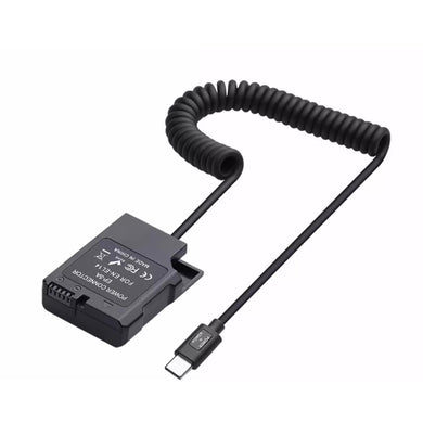 [EN-EL14][Type-C] Nikon D3100 D3200 D3300 D3400 D5100 D5200 D5300 D5600 - Cameras Spring Cable Dummy Battery - Polar Tech Australia