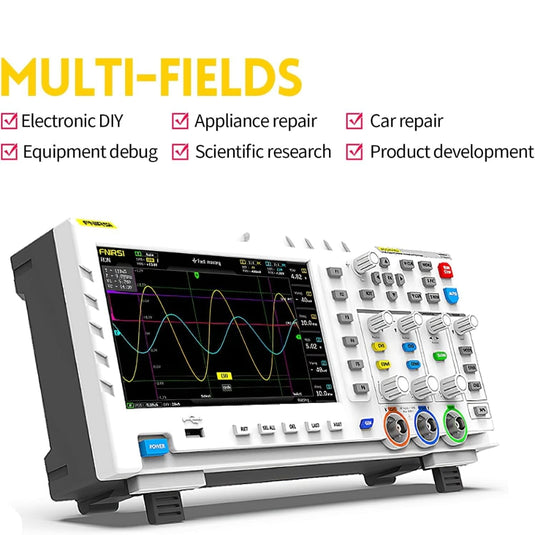 [1014D] FNIRSI Digital Oscilloscope 2 in 1 Dual Channel Input Signal Generator 100MHz* 2 Ana-Log Bandwidth 1gsa/S Sampling Rate