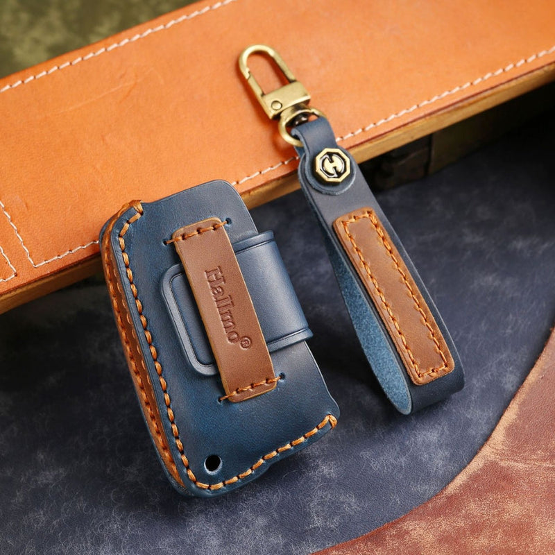 Chargez l&#39;image dans la visionneuse de la galerie, Toyota Handcrafted Genuine Leather Folding Car Key Fob Protective Case Cover For RAV4, Avalon, Avensis, Aygo, Camry, Corolla
