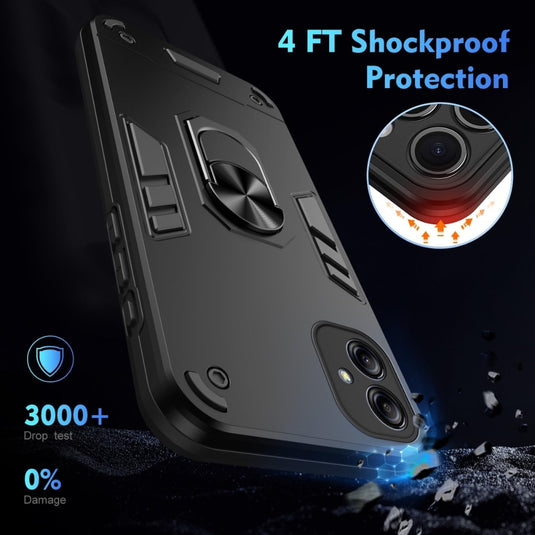 Samsung Galaxy A06 4G (SM-A065) - Shockproof Metal Ring Holder Phone Case