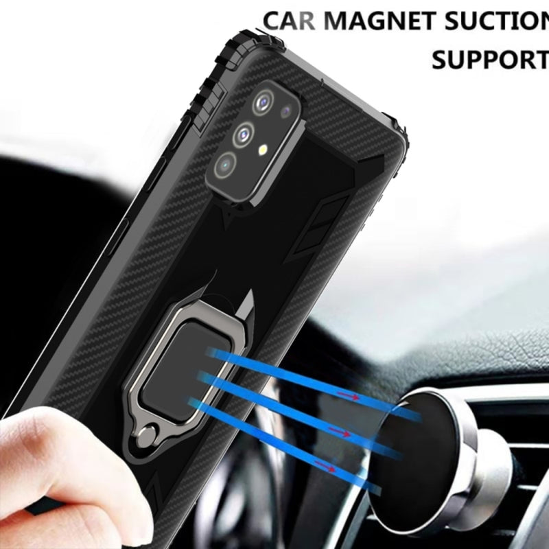 Load image into Gallery viewer, OPPO A91 / Reno3 - Carbon Fiber Protective Case with 360 Degree Rotating Ring Holder - Polar Tech Australia
