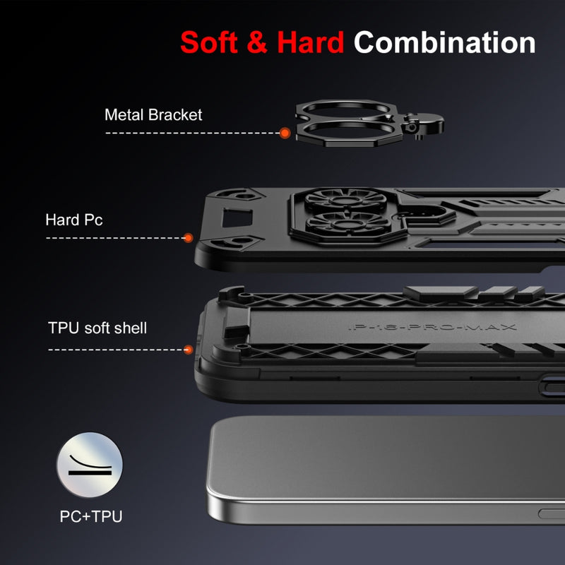 Load image into Gallery viewer, Samsung Galaxy A17 (SM-A176) - Double-Ring Holder PC Hybrid TPU Phone Case
