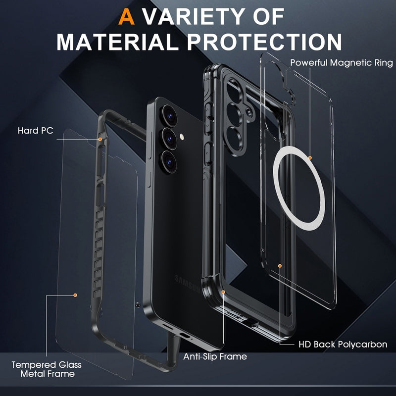 Cargue la imagen en el visor de la galería, Samsung Galaxy S26 FE - Tempered Glass MagSafe Phone Case

