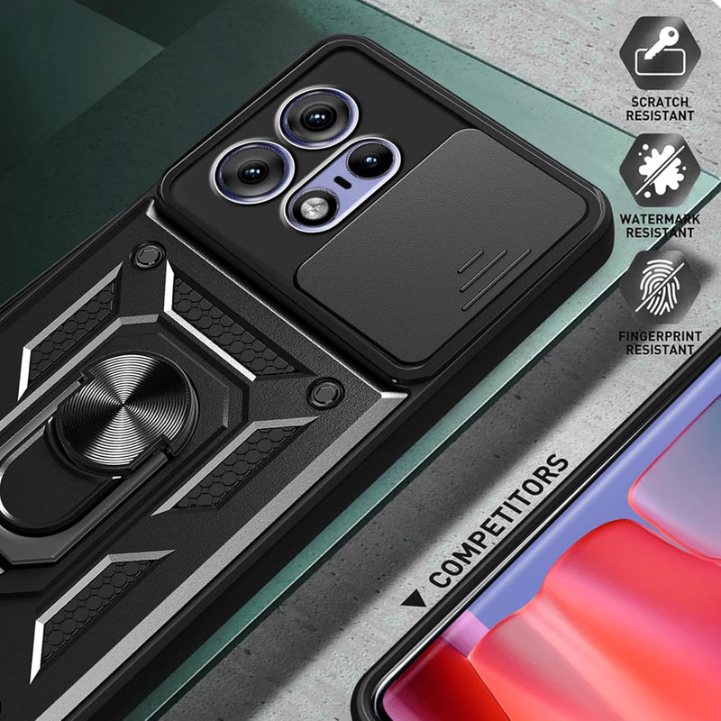 Cargue la imagen en el visor de la galería, [Built-in 360-degree rotatable ring bracket][Camera Cover] Motorola Moto Edge 50 Pro - Shield Shockproof Rugged Heavy Duty Case - Polar Tech Australia
